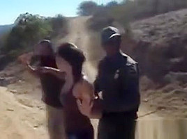Sexy Latina teen 18+ Bribes A Border Officer With Her Pussy