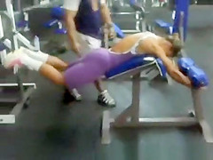 Strong girl at gym