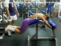Strong girl at gym