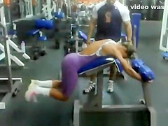 Strong girl at gym