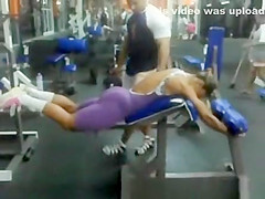 Strong girl at gym