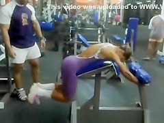 Strong girl at gym