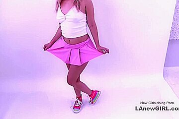 Super Cute Bunny Girl Licks Ass And Cums At Audition