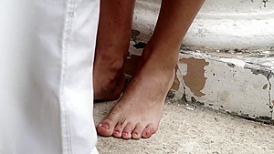 This redhead enjoys outdoor sex today