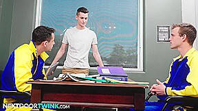 Twink Tutor Banged By Muscle Jocks For Good Grades