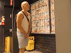 White guy finds gay lover at a glory hole