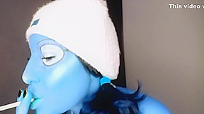 Who Knew Smurfette Had Huge Boobs And Liked To Suck Them?
