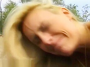 busty babe fucked on german street