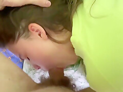 student 18+ Makes Deep Blowjob Cum In Mouth And On Face