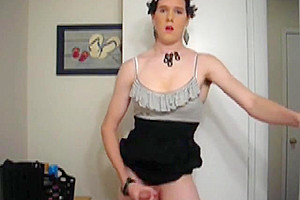 teen 18+ crossdresser toying and fisting
